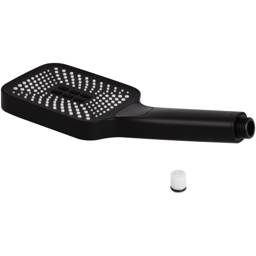 Лейка для ручного душа Qtap Rucni 140x110 мм прямоугольная QTRUC125BLM45955 Black Matt