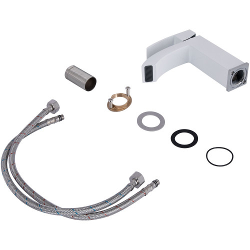 Змішувач для раковини Qtap Swan Cascada QTSWA270CRW45568 Chrome/White