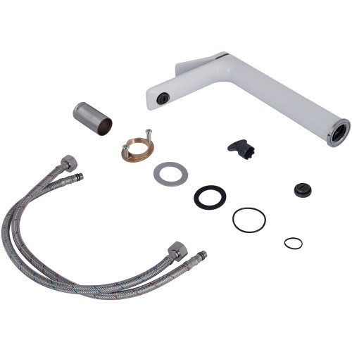 Змішувач для раковини Qtap Presto високий QTPRE269CRW45577 Chrome/White