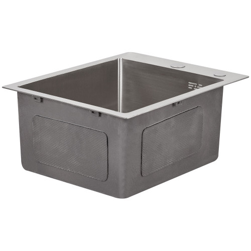 Мийка для кухні інтегрована Lidz Handmade H4050 (LDH4050BRU39258) Brushed Steel 3,0/1,0 мм