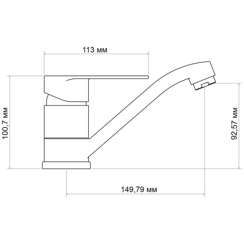 Змішувач для кухні Lidz Tani 002M (k40) LDTAN002MCRM44967 Chrome