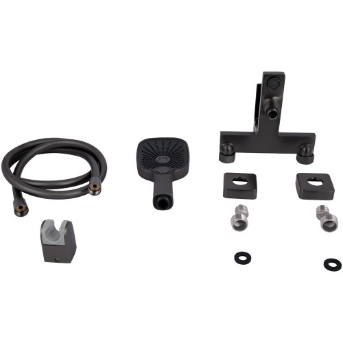 Змішувач для ванни Qtap Gemini (з душовим гарнітуром) QTGEM259GMB45684 Gunmetal Black PVD