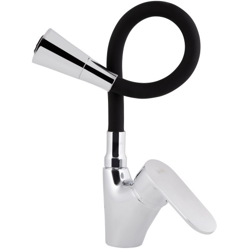 Змішувач для кухні Lidz Tani 007F3 з гнучким виливом (k40) LDTAN007F3BCR37649 Black / Chrome