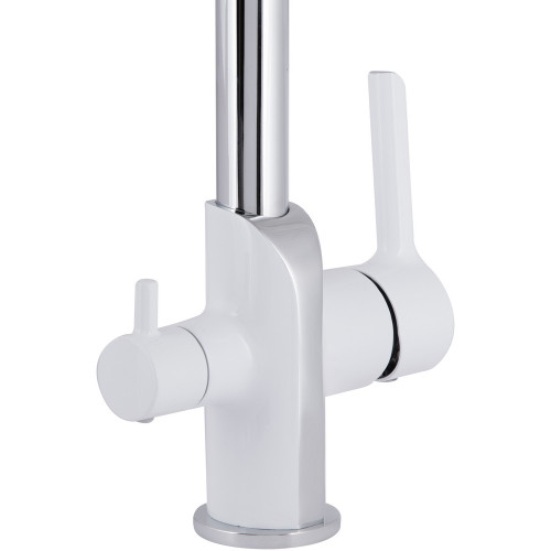 Смеситель для кухни Qtap Grand с подключением для питьевой воды QTGRA362CRW45668 Chrome/White