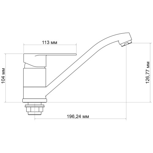 Змішувач для кухні Lidz Tani 003 (k40) LDTAN003CRM44968 Chrome