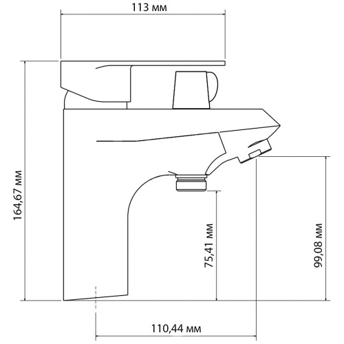 Змішувач для ванни Lidz Tani 011F на борт (з душовим гарнітуром) (k35) LDTAN011FCRM44977 Chrome