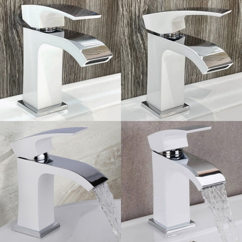 Змішувач для раковини Qtap Swan Cascada QTSWA270CRW45568 Chrome/White