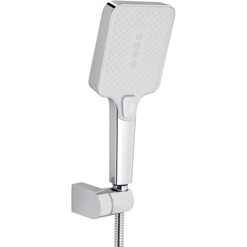 Смеситель для ванны Qtap Swan Cascada с поворотным изливом (c душевым гарнитуром) QTSWA260CRW45569 Chrome/White