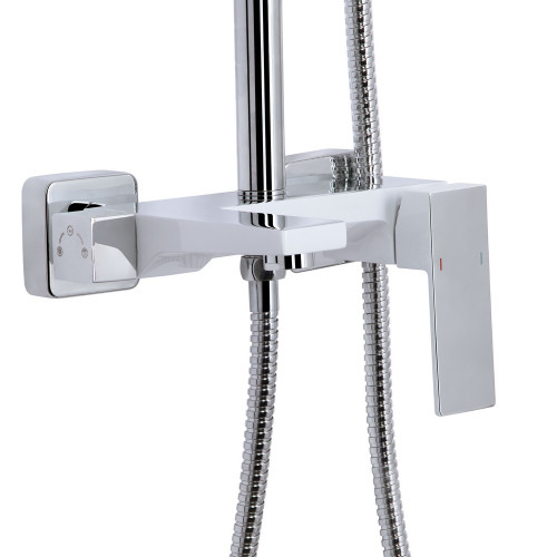 Душова система універсальна Qtap Gemini на три споживача (з виливом) QTGEM111CRW45687 Chrome/White