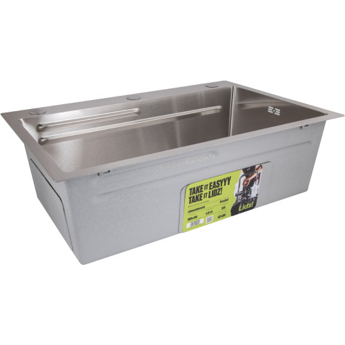 Мийка для кухні інтегрована Lidz Handmade H6845 Brushed Steel 3,0/1,0 мм LDH6845BRU49455