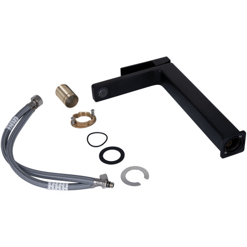 Змішувач для раковини Qtap Gemini високий QTGEM269BLM45678 Black Matt