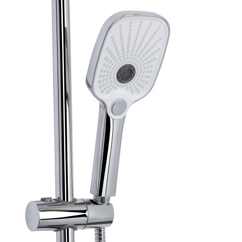 Душова система універсальна Qtap Gemini на три споживача (з виливом) QTGEM111CRW45687 Chrome/White