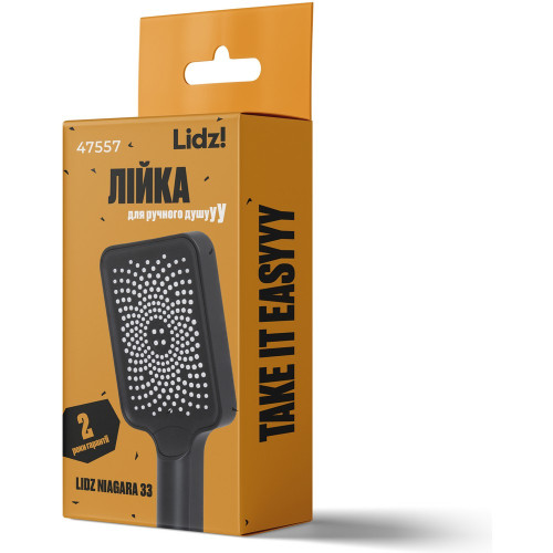 Лейка для ручного душа Lidz Niagara 33 145x95 мм прямоугольная LDNIA33BLM47557 Black Matt