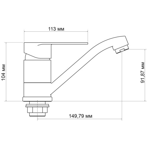 Змішувач для кухні Lidz Tani 003M (k40) LDTAN003MCRM44969 Chrome