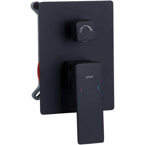 Душова система для душу Qtap Gemini прихованого монтажу на два споживача QTGEM113BLM45697 Black Matt