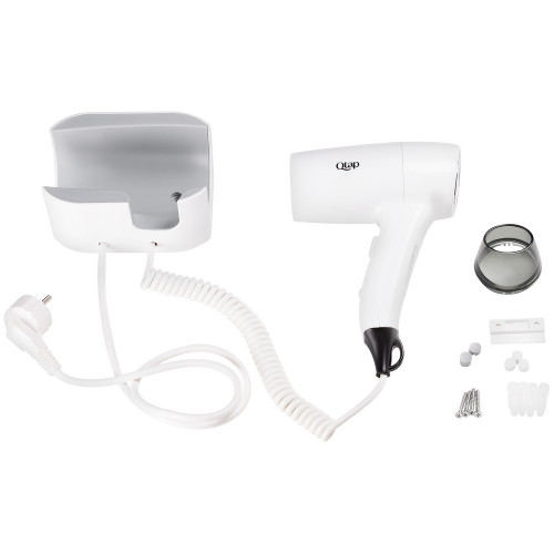 Фен с держателем Qtap Pohodli 1200 Вт QTF1200ROP White (Pobut)