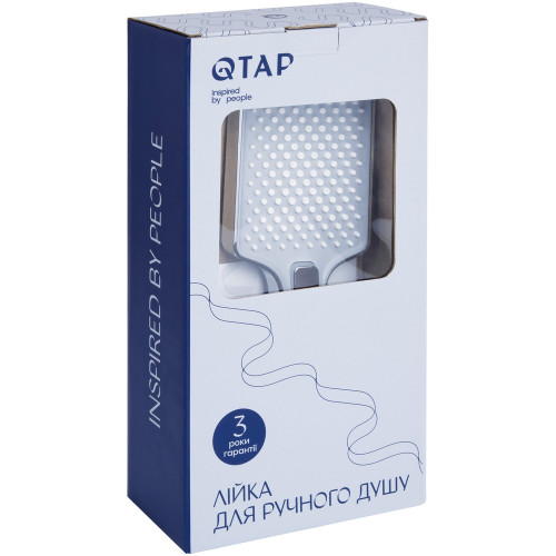 Лійка для ручного душу Qtap Rucni 140x95 мм прямокутна QTRUC125CRM45958 Chrome