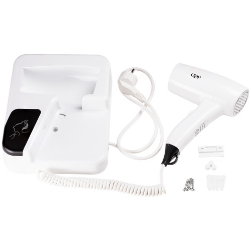Фен с держателем Qtap Pohodli 1200 Вт QTF1200RNP White (Pobut)