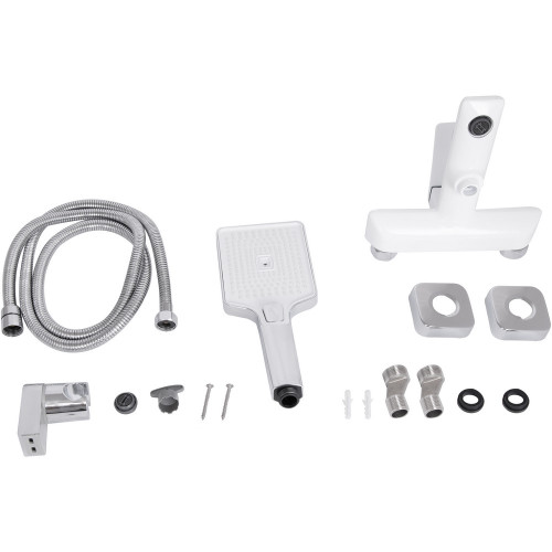 Смеситель для ванны Qtap Presto (c душевым гарнитуром) QTPRE259CRW45579 Chrome/White