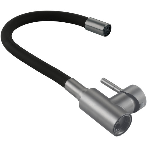 Змішувач для кухні Lidz Aria 015F3 (k35) з гнучким виливом LDARI015F3BGRP49564 Graphite/Black