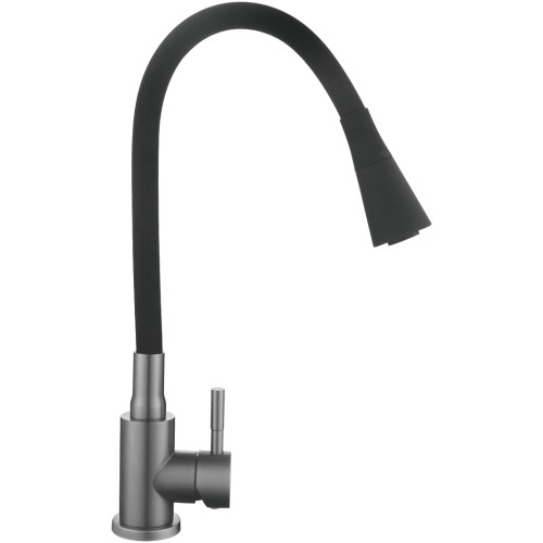 Смеситель для кухни Lidz Aria 015F31 (k35) с гибким изливом LDARI015F31BGRP49566 Graphite/Black