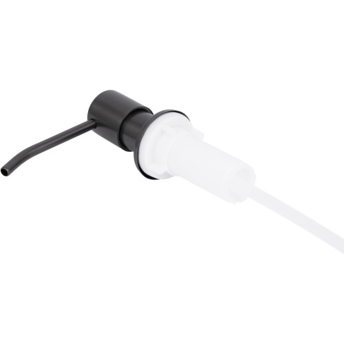 Дозатор для моющего средства Lidz Acsis LA30 Brushed Black PVD, круглый LDACSLA30BLM49827