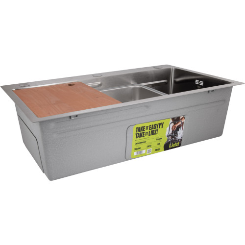 Мийка для кухні інтегрована Lidz Handmade H7545 Brushed Steel 3,0/1,0 мм LDH7545BRU49457