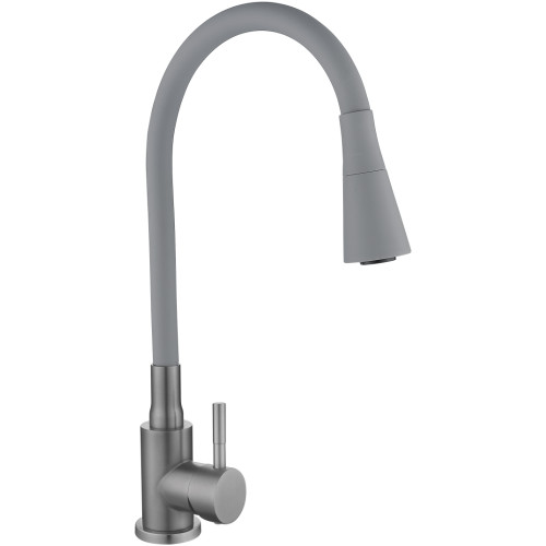 Смеситель для кухни Lidz Aria 015F31 (k35) с гибким изливом LDARI015F31GGRP49567 Graphite/Grey