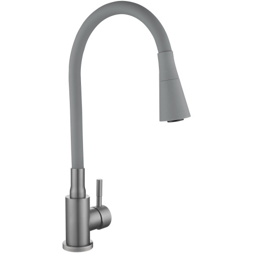 Смеситель для кухни Lidz Aria 015F31 (k35) с гибким изливом LDARI015F31GGRP49567 Graphite/Grey
