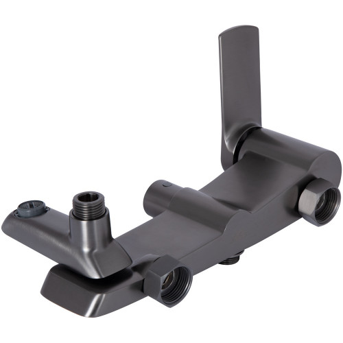 Душова система універсальна Qtap Slavonice на три споживача (з виливом) QTSLA111GMB45910 Gunmetal Black PVD