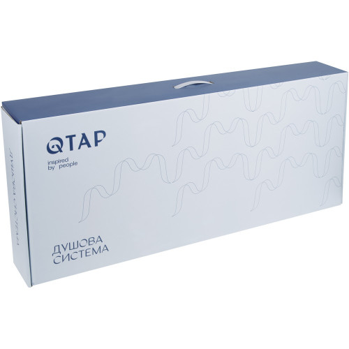 Душевая система универсальная Qtap Swan Cascada на три потребителя (с изливом) QTSWA111CRW45570 Chrome/White