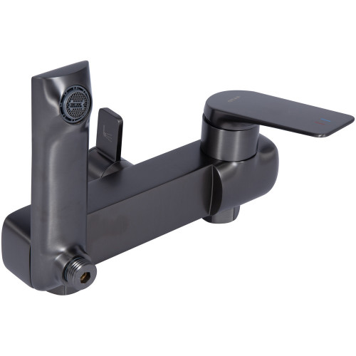 Душова система універсальна Qtap Vlasta New на три споживача (з виливом) QTVLA111GMB45651 Gunmetal Black PVD