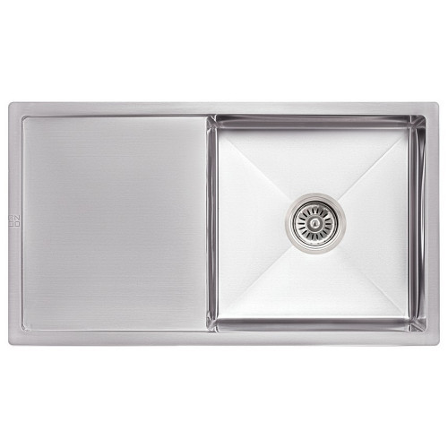 Мийка для кухні інтегрована Lidz Handmade H7844 (LDH7844LBRU35388) Brushed Steel 3,0/0,8 мм