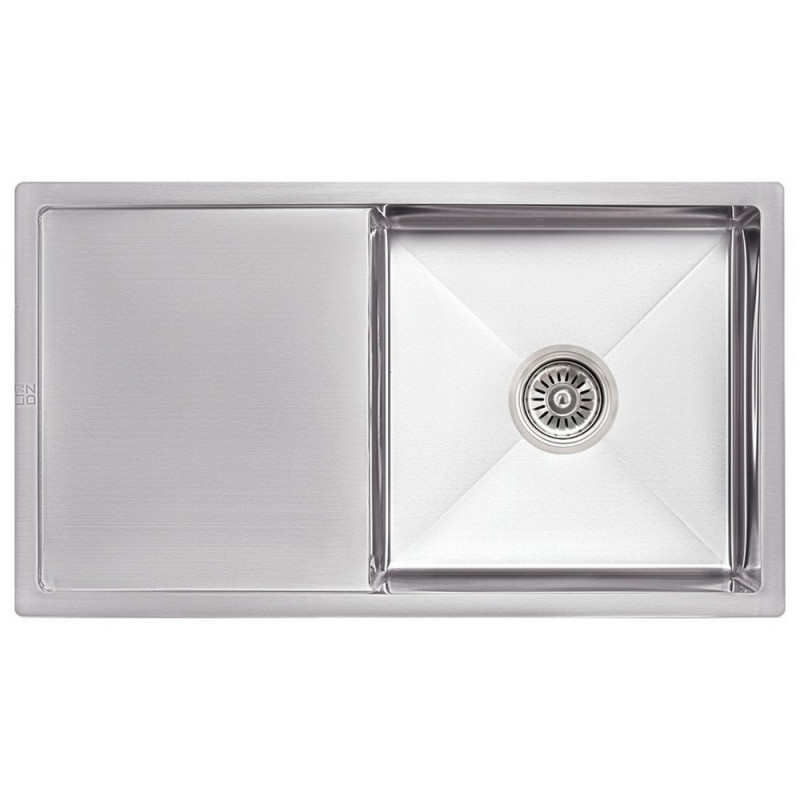 Мийка для кухні інтегрована Lidz Handmade H7844 (LDH7844LBRU35388) Brushed Steel 3,0/0,8 мм