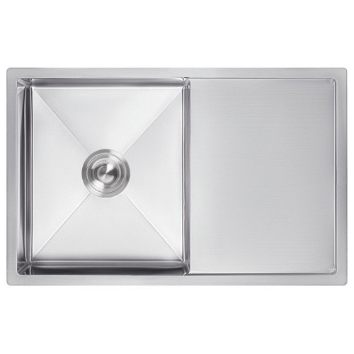 Мийка для кухні інтегрована Lidz Handmade H7850 (LDH7850BRU35390) Brushed Steel 3,0/0,8 мм