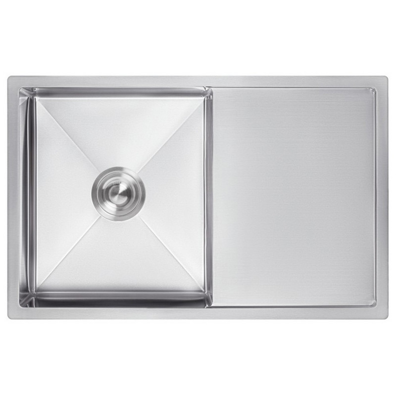 Мийка для кухні інтегрована Lidz Handmade H7850 (LDH7850BRU35390) Brushed Steel 3,0/0,8 мм