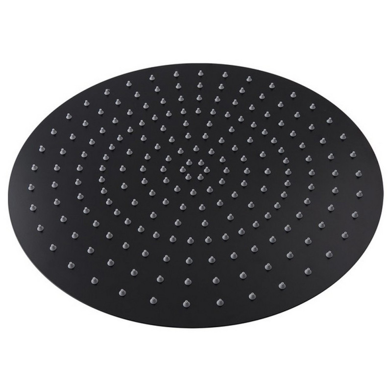 Лейка для верхнего душа Qtap Hlavova 400 мм округлая QTHLAS400O1ZBB Black Matt
