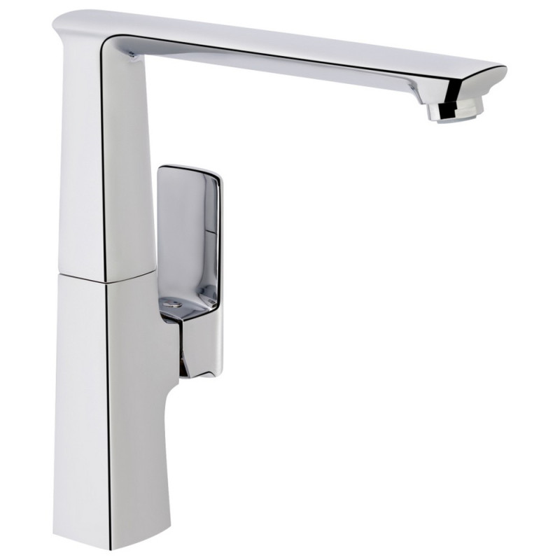Змішувач для раковини Qtap Lodenice з поворотним виливом високий QTLOD9031102FC Chrome