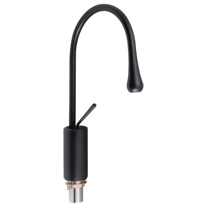 Змішувач для раковини Qtap Virgo з поворотним виливом високий QTVIR1066H103B Black Matt