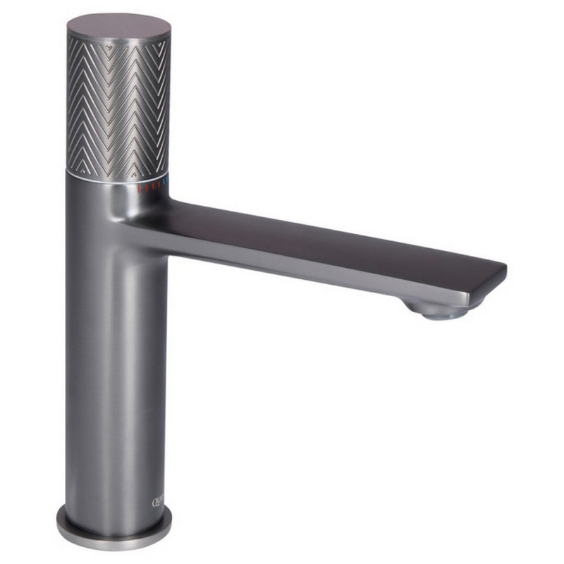 Змішувач для раковини Qtap Brno з прогресивним картриджем 1067103K Gunmetal Black PVD