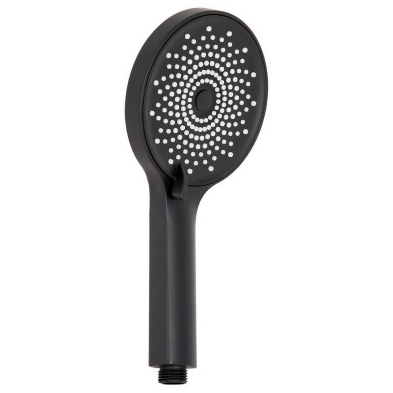 Лійка для ручного душу Qtap Rucni 120 мм округла QTRUC125BLM45776 Black Matt