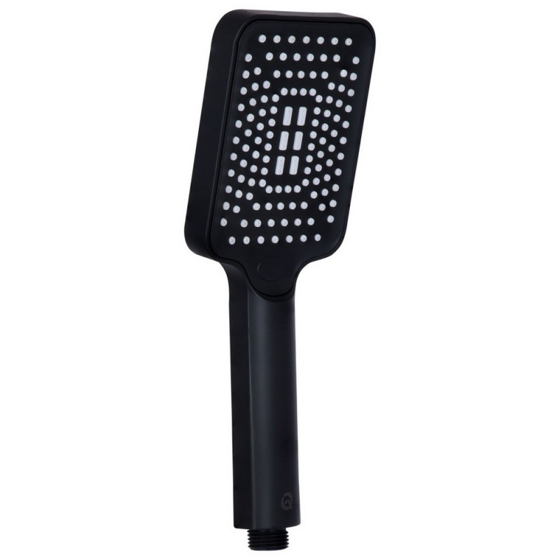 Лійка для ручного душу Qtap Rucni 245x95 мм прямокутна QTRUC125BLM45780 Black Matt