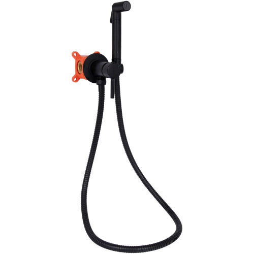 Набор для гигиенического душа Qtap Inspai-Varius округлый QTINSVARBСRV00440001 Black Matt