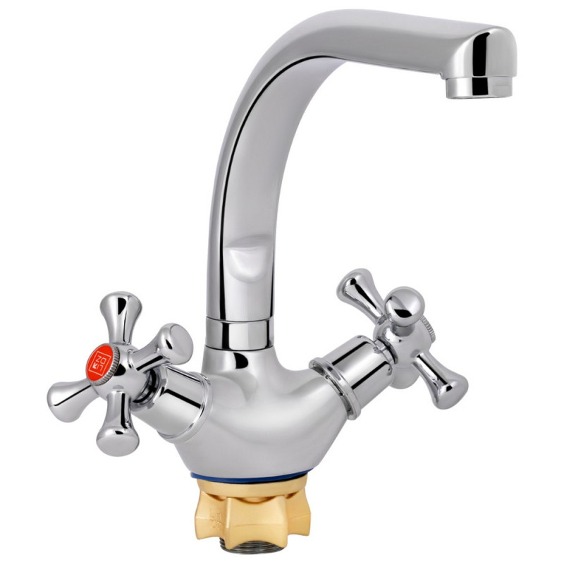 Змішувач для кухні Lidz Lamb 276F двохвентильний LDLAM276FCRM22019 Chrome