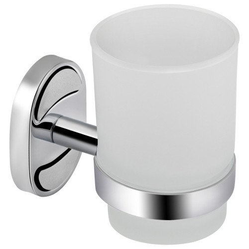 Склянка з тримачем Lidz Oreo 0401 настінний (матове скло) LDORE0401CRM22163 Chrome