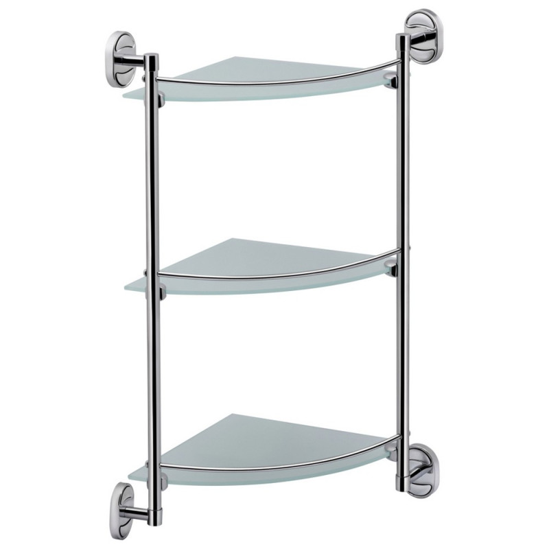 Полиця кутова Lidz Oreo 1003 скляна 3 ярусна LDORE1003CRM22182 Chrome