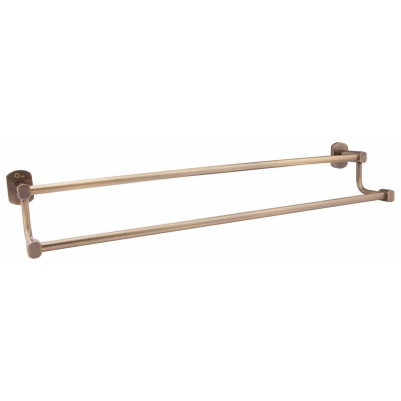 Тримач для рушника Qtap Liberty подвійний 605 мм QTLIBANT1148 Antic Bronze