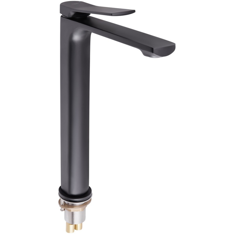 Смеситель для раковины Qtap Slavonice высокий QTSLA1042H103B Black Matt