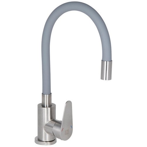Змішувач для кухні Lidz Vida 015F3 з гнучким виливом (k35) LDVID015F3GRE43356 Grey Змішувач для кухні Lidz Vida 015F3 з гнучким виливом (k35) LDVID015F3GRE43356 Grey