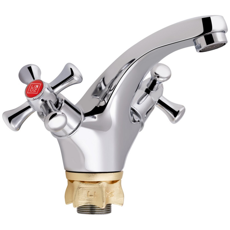 Смеситель для раковины Lidz Lamb 161F двухвентильный LDLAM161FCRM35446 Chrome